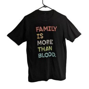 Sevenly "Family is more than Blood" T-shirt Unisex Medium Novelty Tee Black M